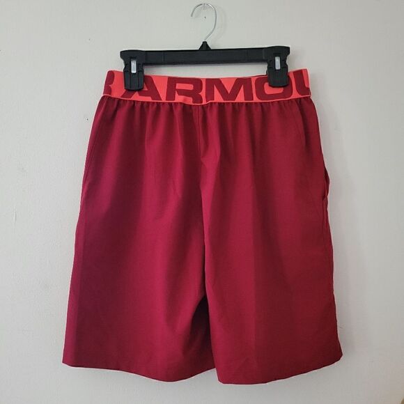 Under Armour Heat Gear Fitted Shorts Red/Pink M - Picture 4 of 9
